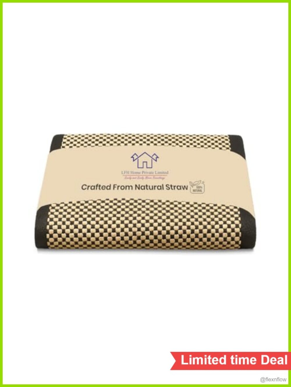 Handmade Straw Yoga Mat for Exercise, Workout, Fitness - Eco Friendly Natural